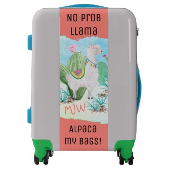 No Prob Llama Alpaca My Bags - Cute Kids Carry On by darlingandmay at Zazzle