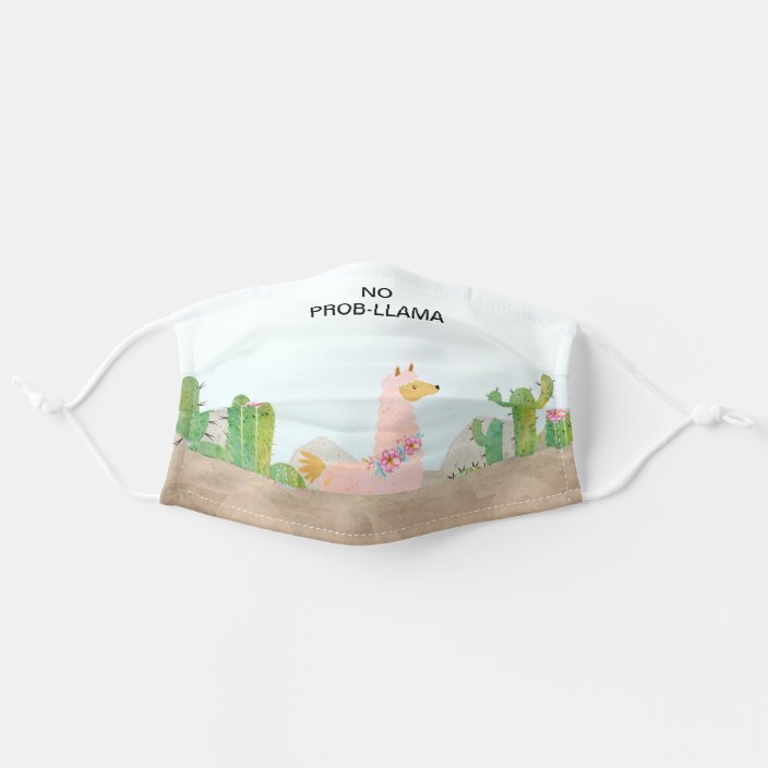 No Prob Llama Blush Pink Watercolor Cactus Funny Adult Cloth Face Mask Zazzle Com No Prob Llama Blush Pink Watercolor Cactus Funny Adult Cloth Face Mask Zazzle Com