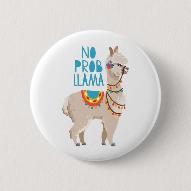No Prob Llama Button (Front)