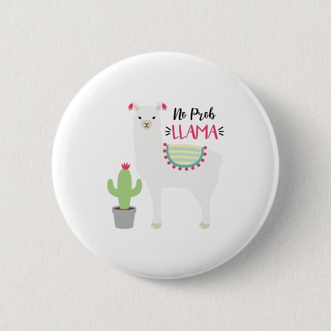No Prob Llama Button (Front)