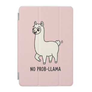 "No Prob-Llama" Cute Llama Doodle - Chill Vibe iPad Mini Cover
