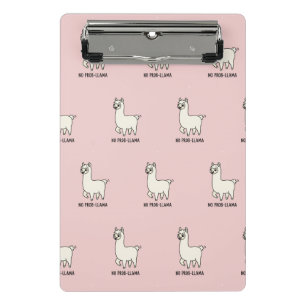 "No Prob-Llama" Cute Llama Doodle - Chill Vibe Mini Clipboard