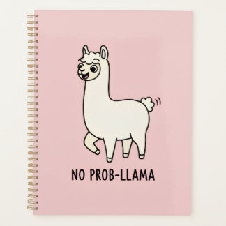 "No Prob-Llama" Cute Llama Doodle - Chill Vibe Planner