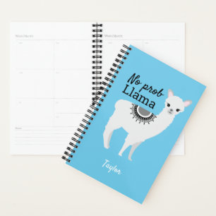 No Prob Llama cute llama illustration personalized Planner