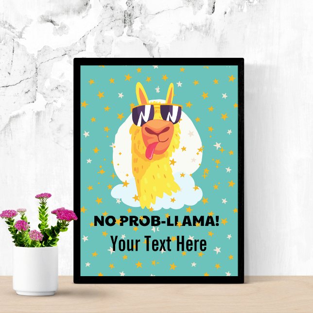 No-Prob-Llama Funny Cute Llama with Stars Poster (Creator Uploaded)