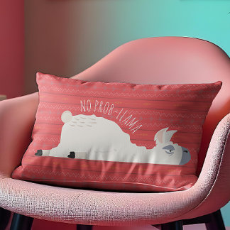 No Prob-Llama Funny Llama Lumbar Pillow