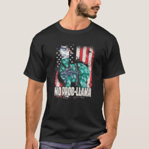 NO PROB LLAMA LLambo Alpaca Llama T-Shirt