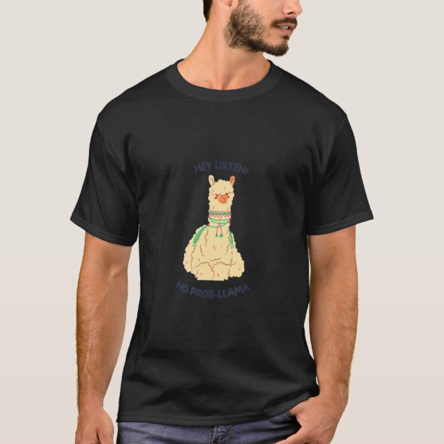 No Prob Llama Love LsluKids Adult Women Men T-Shirt (Front)