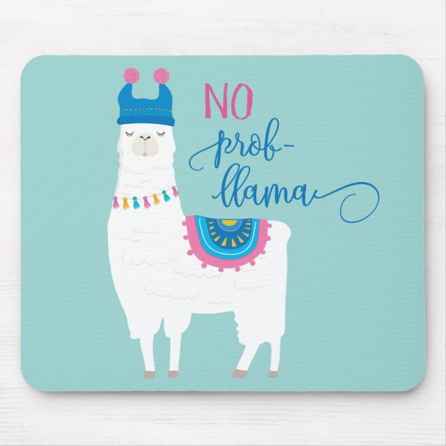 No Prob LLAMA Mouse Pad (Front)