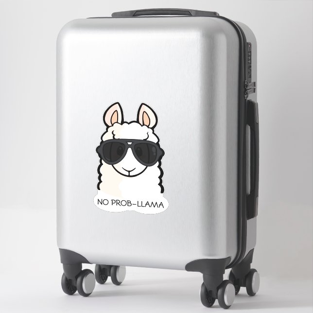No Prob-Llama Sticker (Suitcase)