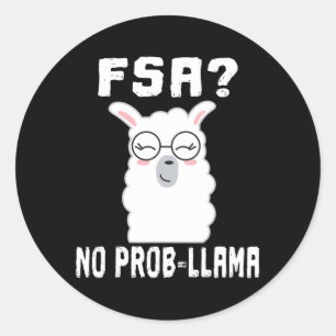 No Prob Llama T Shirt Teacher Educator Florida Tes Classic Round Sticker