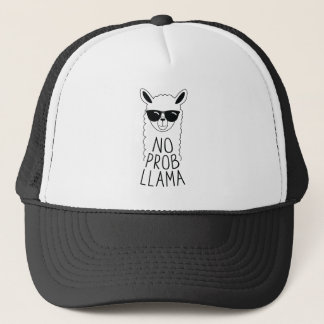 No prob llama trucker hat