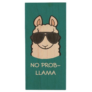 No Prob-llama Wood Flash Drive by YamPuff at Zazzle