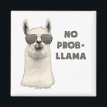No Problem Llama Magnet<br><div class="desc">Cool llama is cool. Deal with it.</div>