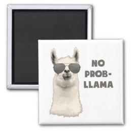 No Problem Llama Magnet