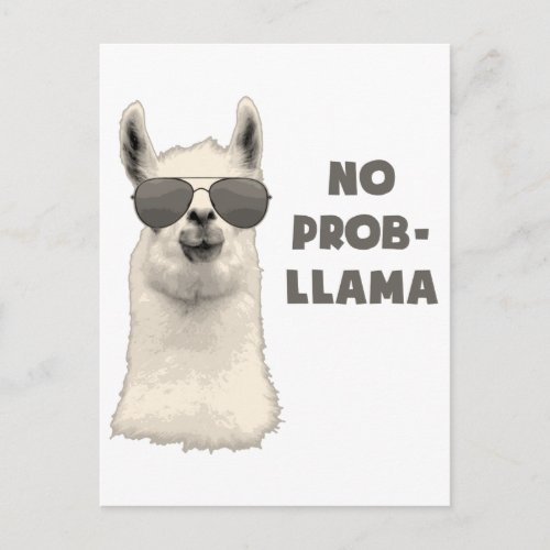 No Problem Llama Postcard