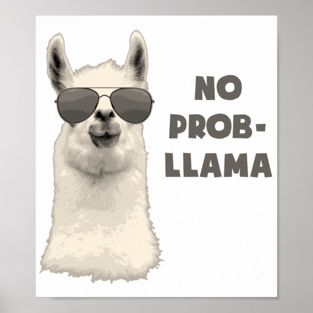 No Problem Llama Poster (Front)