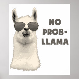 No Problem Llama Poster