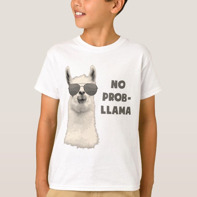 No Problem Llama T-Shirt (Front)