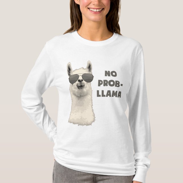 No Problem Llama T-Shirt (Front)