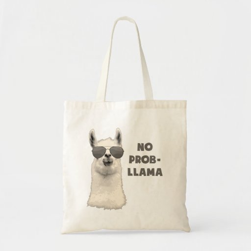 No Problem Llama Tote Bag | Zazzle