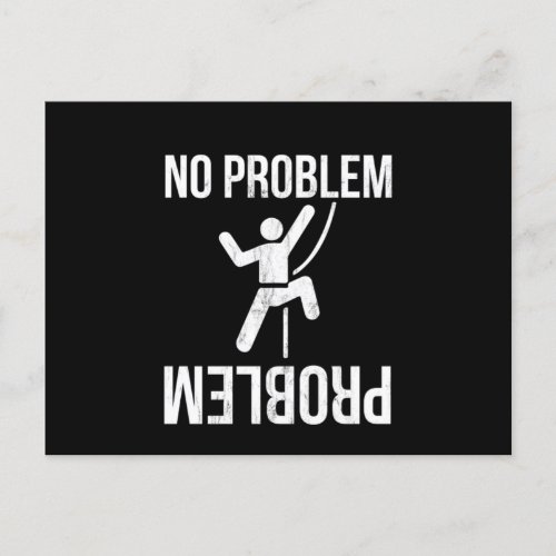 No Problem Problem Funny Novelty Rock Climbing Gif Postcard