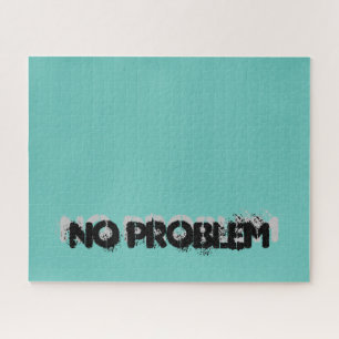 No Problem Your Text Blue Hard Difficult Evil Jigsaw Puzzle
