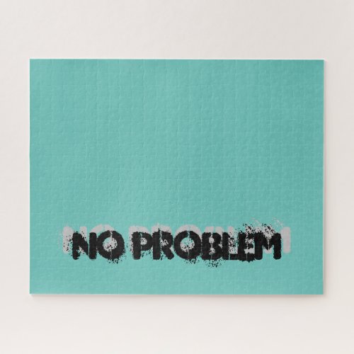 No Problem Your Text Blue Hard Difficult Evil Jigsaw Puzzle