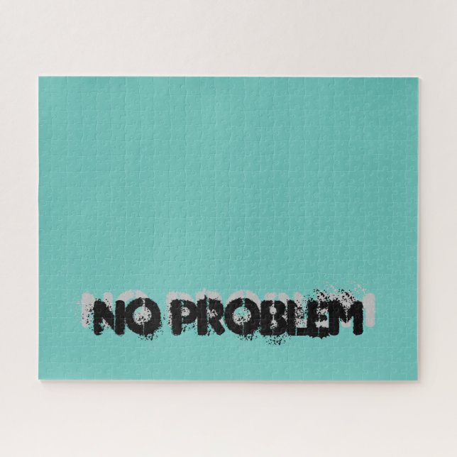 No Problem Your Text Blue Hard Difficult Evil Jigsaw Puzzle (Horizontal)