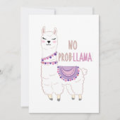 No Probllama Llama Funny (Front)