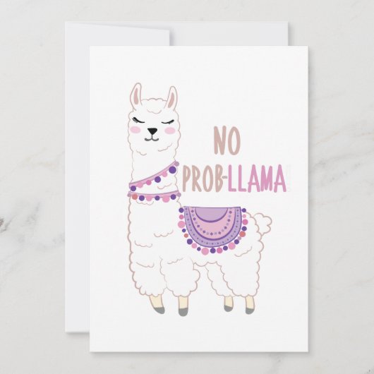 No Probllama Llama Funny (Front)