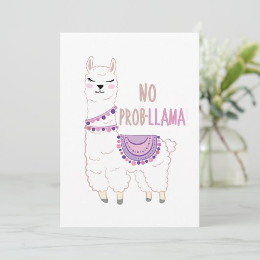 No Probllama Llama Funny (Standing Front)