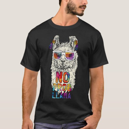 No Probllama No Problem Llama Alpaca Lover Gift T_Shirt