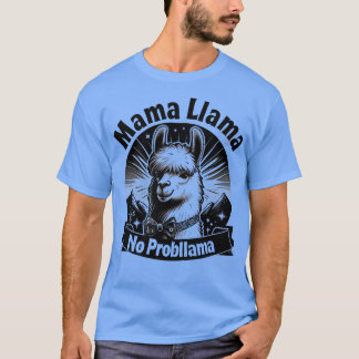 NO PROBLLAMA Retro Funny Llama Alpaca Graphic T-Shirt