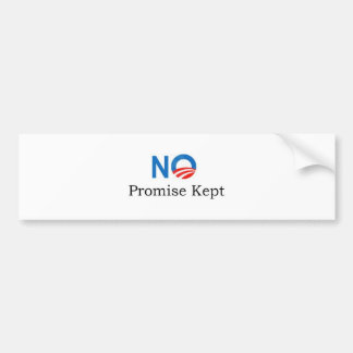 No Promise Kept Bumper Sticker