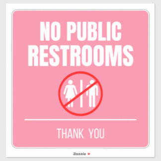 No Public Restroom Storefront Decal