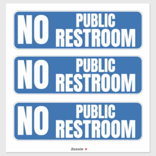 No Public Restroom Storefront Decal