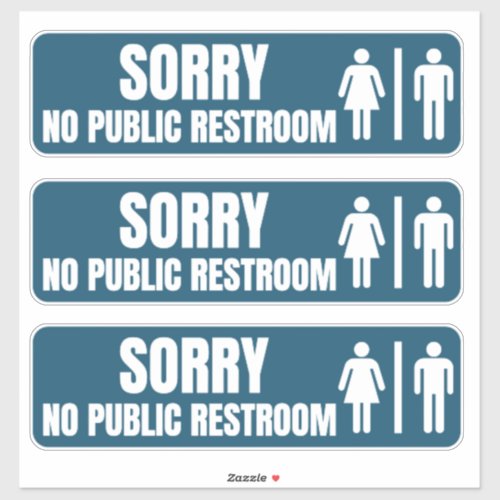 No Public Restroom Storefront Decal