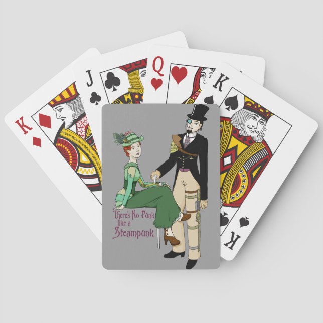 No Punk like a Steampunk Poker Cards (Back)