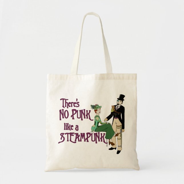 No Punk like a Steampunk Tote Bag (Front)