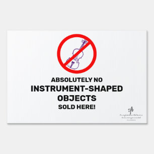 No Purple Violins Local Music Store Large Sign