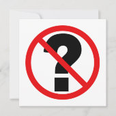 No Questions (Front)