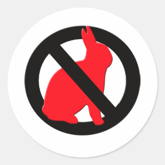 No Rabbits Allowed Classic Round Sticker