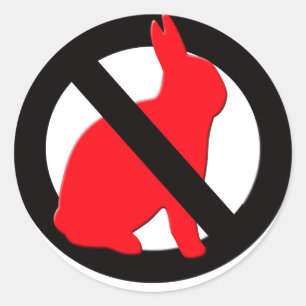 No Rabbits Allowed Classic Round Sticker