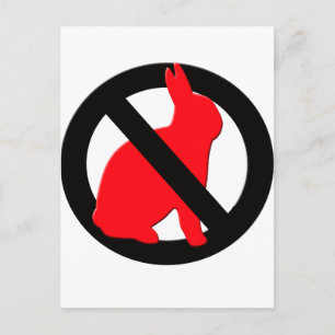 No Rabbits Allowed Postcard