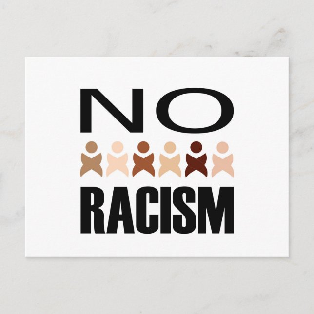 NO RACISM POSTCARD (Front)
