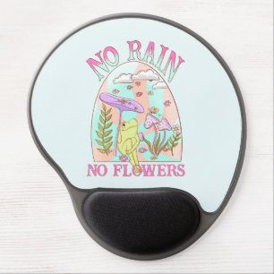 No Rain, No Flowers   Inspiring Floral & Mushroom Gel Mouse Pad