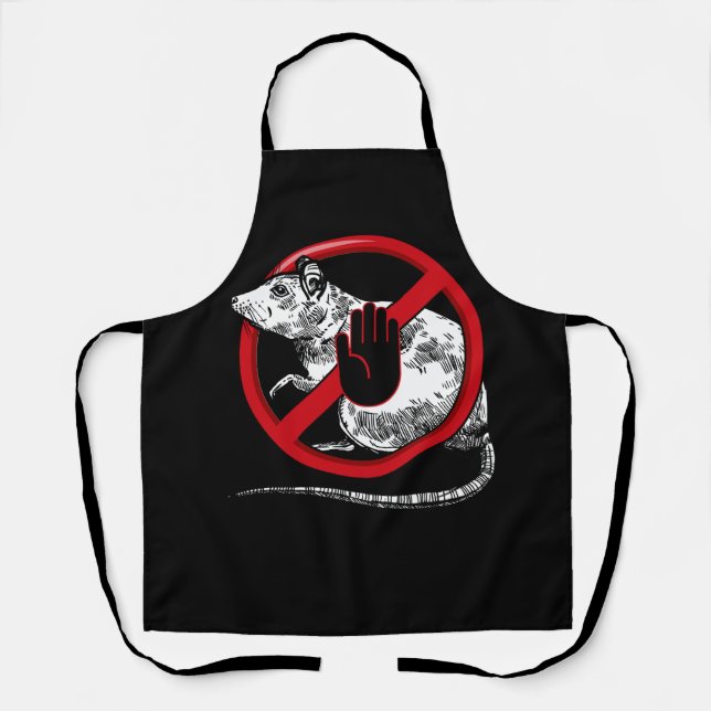 No Rat Sign Stop Snitching Pest Control Cool Novel Apron (Front)