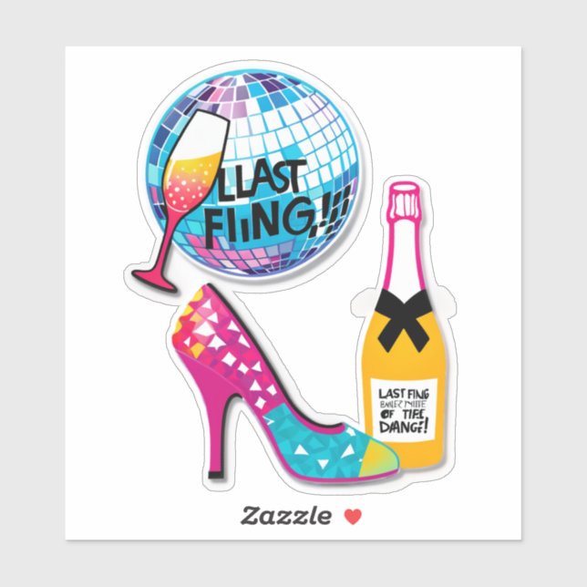 No Regrets Before the Vows!" (Bachelorette Party) Sticker (Sheet)