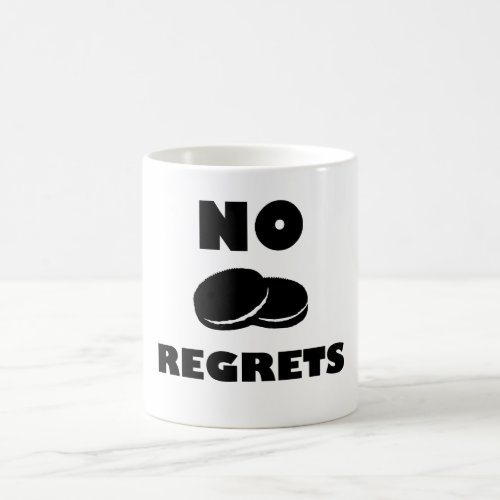 No Regrets BlackWhite Cookie Sandwich Mug